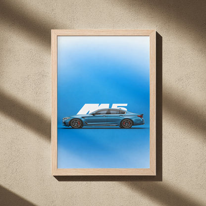 BMW M5 Side Profile Wall Frame