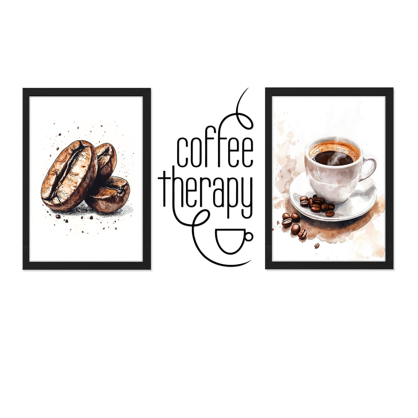 Vintage Food Quote Wall Art Set
