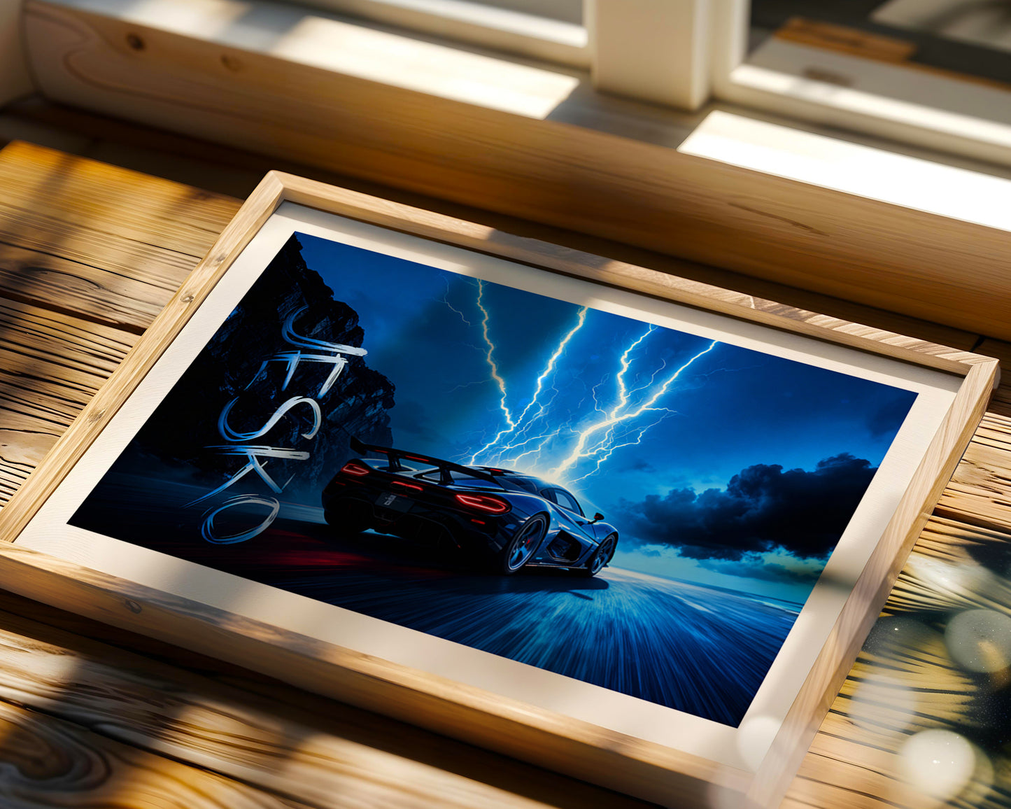 Jesko Hypercar Night Run Wall Decor