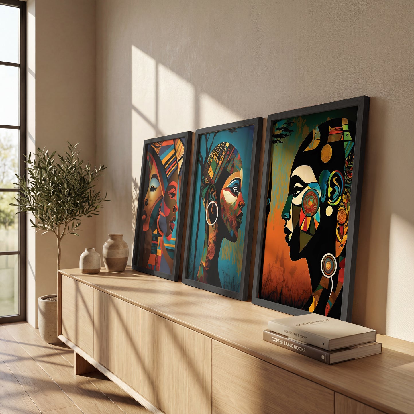 African Essence Trio Wall Frame Set of 2