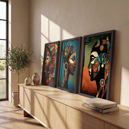 African Essence Trio Wall Frame Set of 2
