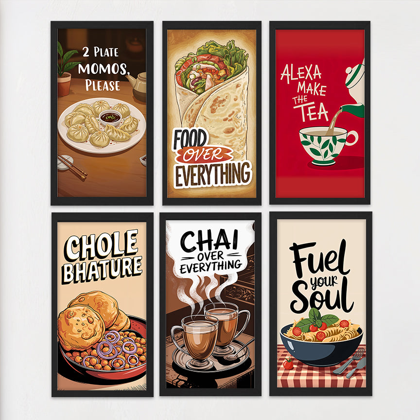 Desi Comfort Food Wall Frame Set