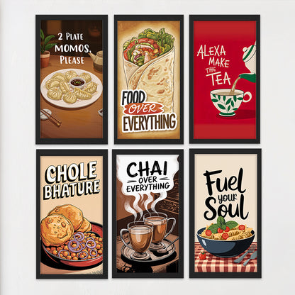 Desi Comfort Food Wall Frame Set
