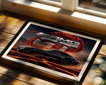 Mercedes-AMG GT Lava Beast Wall Art