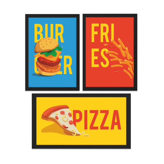 Fast Food Trio Wall Frame Set