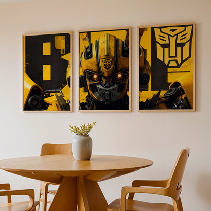 Transformers Bumblebee Wall Art Set of 3