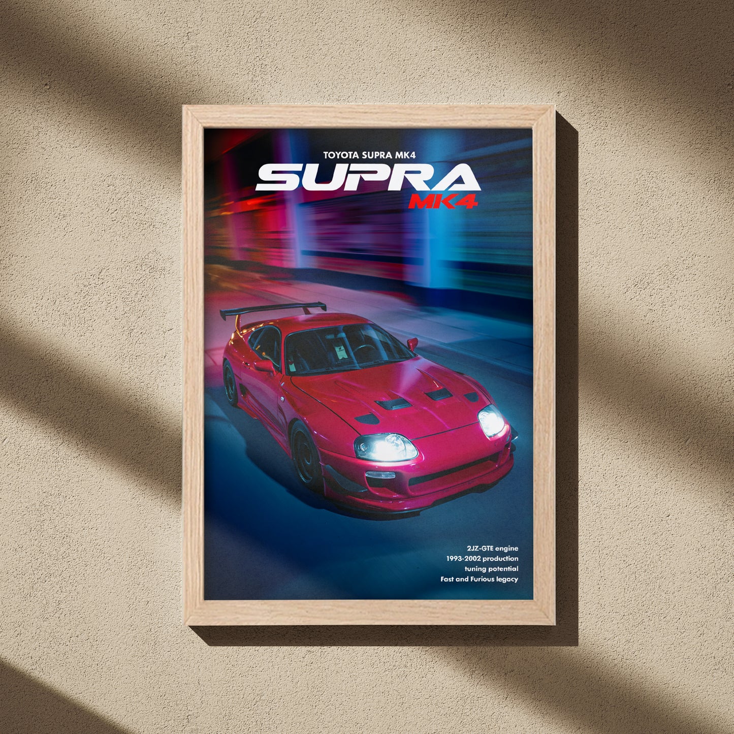 Supra MK4 Midnight Run Wall Frame