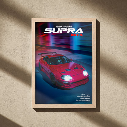 Supra MK4 Midnight Run Wall Frame