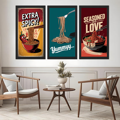 Spicy Noodle Trio Wall Frame