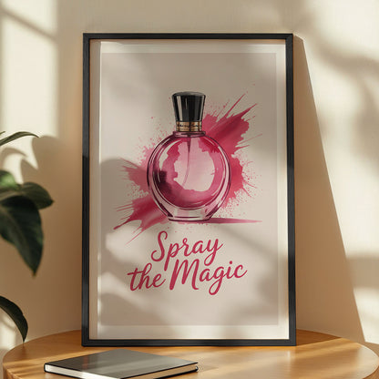 Spray the Magic Perfume Framed Wall Art