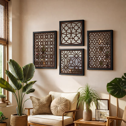 Moroccan Circle Mirror Art Set of 4