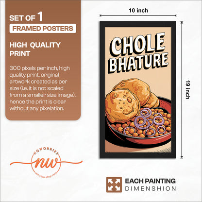 Chole Bhature Food Wall Frame Set of 1