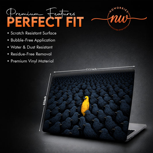 Stand Out Yellow Bird Laptop Skin