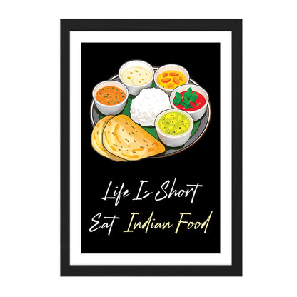 Indian Food Lover Wall Frame Set of 1