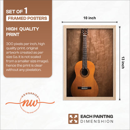 Classic Acoustic Guitar Framed Wall Art