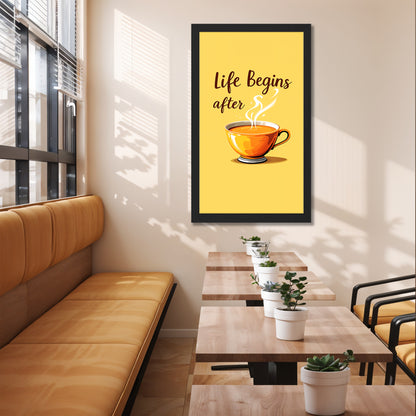 Life Begins After Tea Wall Frame Set of 1