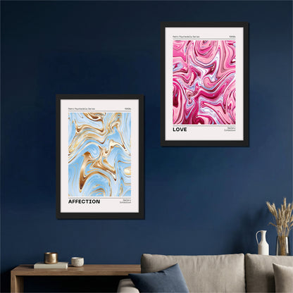 Affection & Love Marble Poster Set of 2