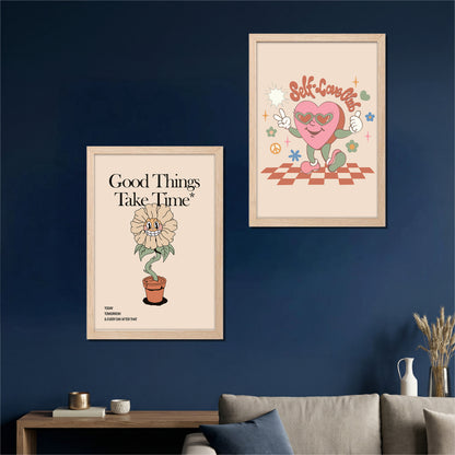 Good Things Take Time Self-Care Wall Art Set of 2