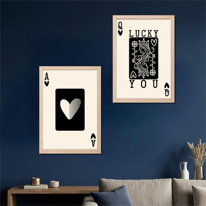 Playing Card Romance Wall Art Set