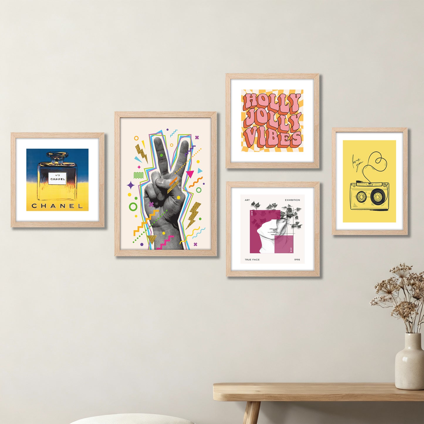 Pop Culture Wall Decor Set of 5