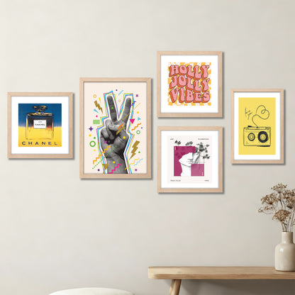 Pop Culture Wall Decor Set of 5