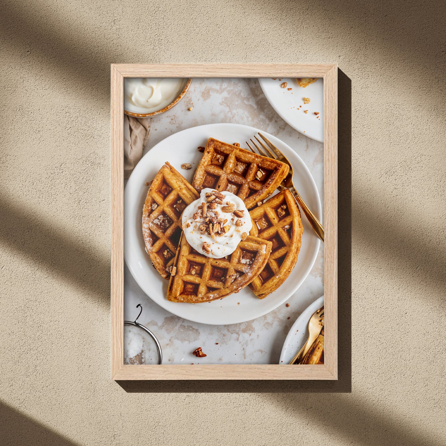 Waffles with Cream Wall Frame