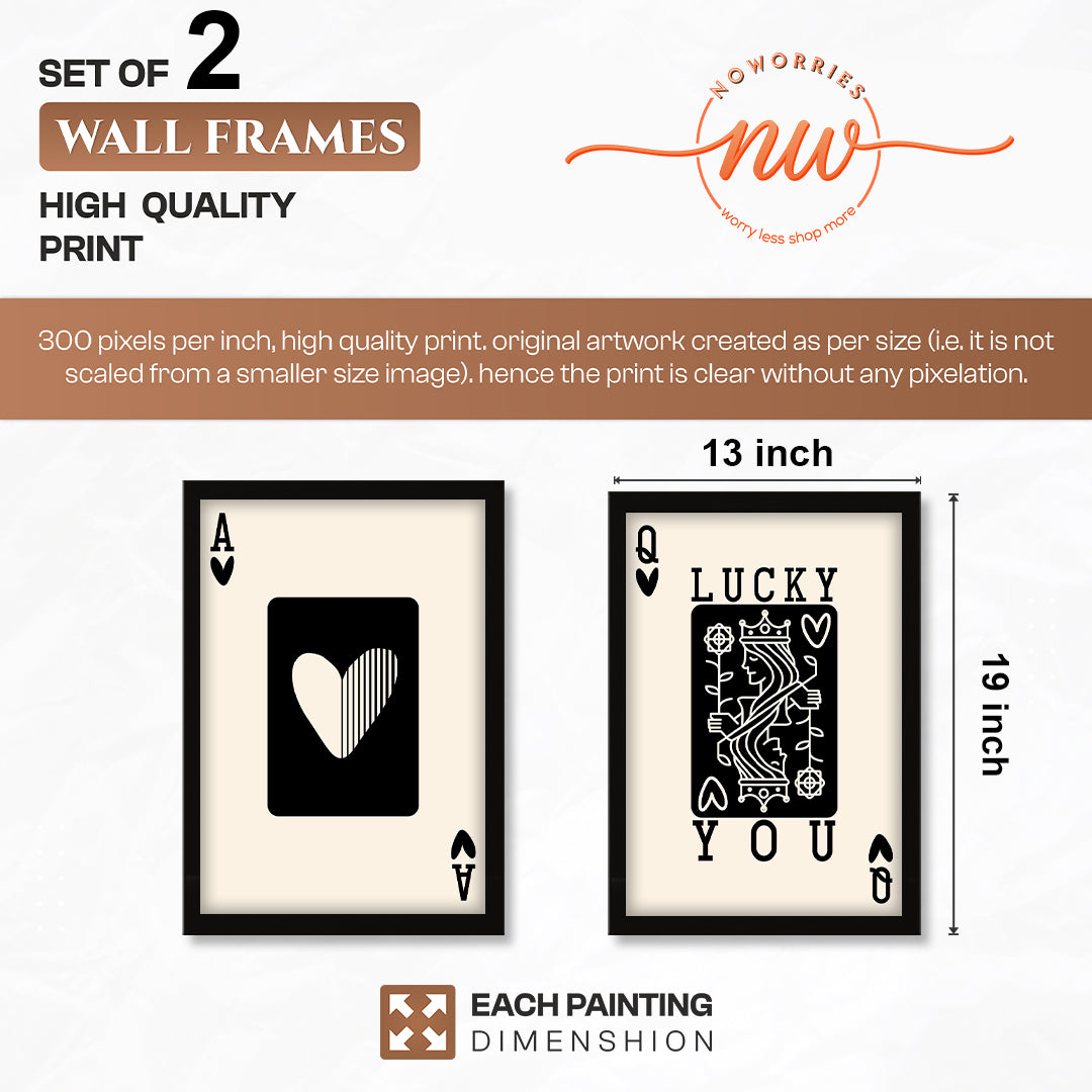 Playing Card Romance Wall Art Set