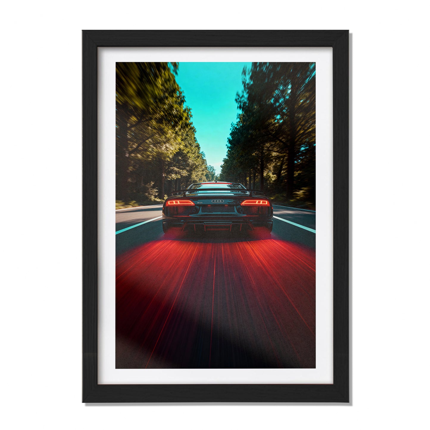 Audi R8 – Red Trail Wall Frame