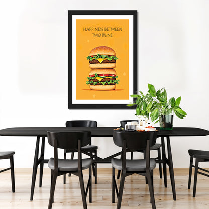 Burger Lover Kitchen Decor Wall Frame