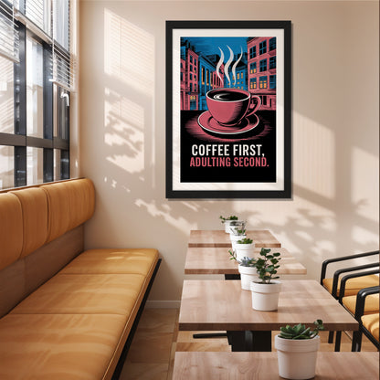 Coffee First Wall Frame