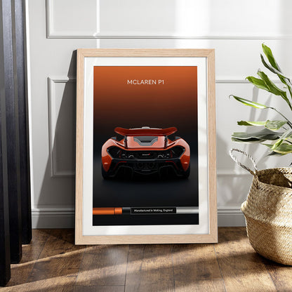 McLaren P1 Rearview Wall Frame