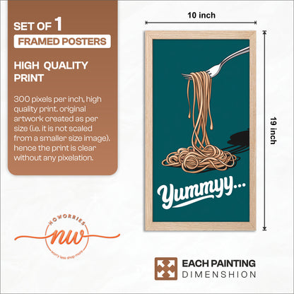 Yummy Spaghetti Wall Frame