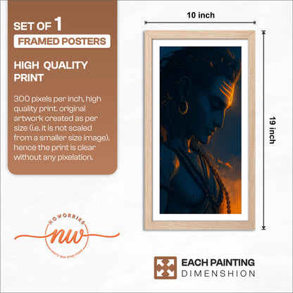 Mahadev Portrait Wall Frame