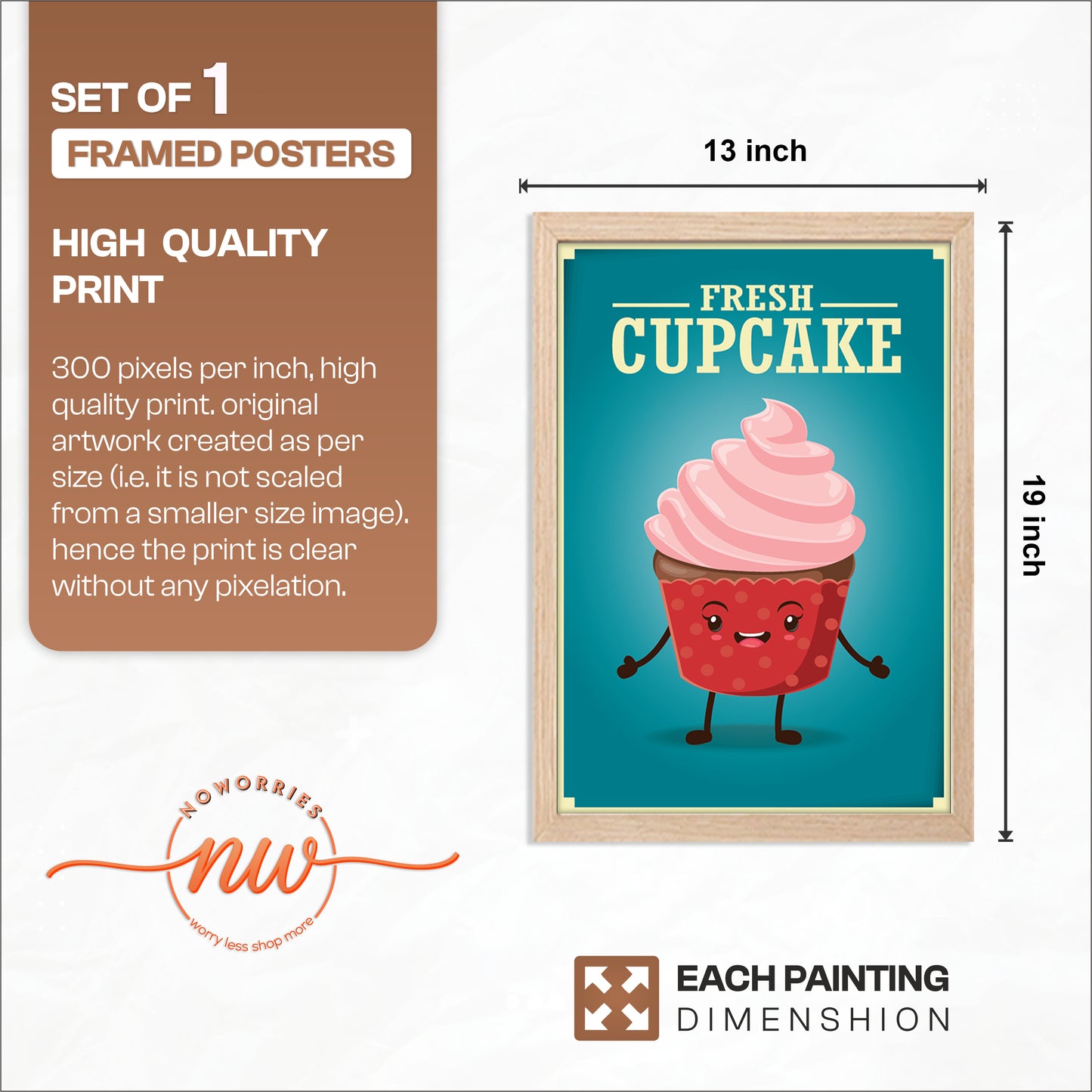 Sweet Cupcake Wall Frame