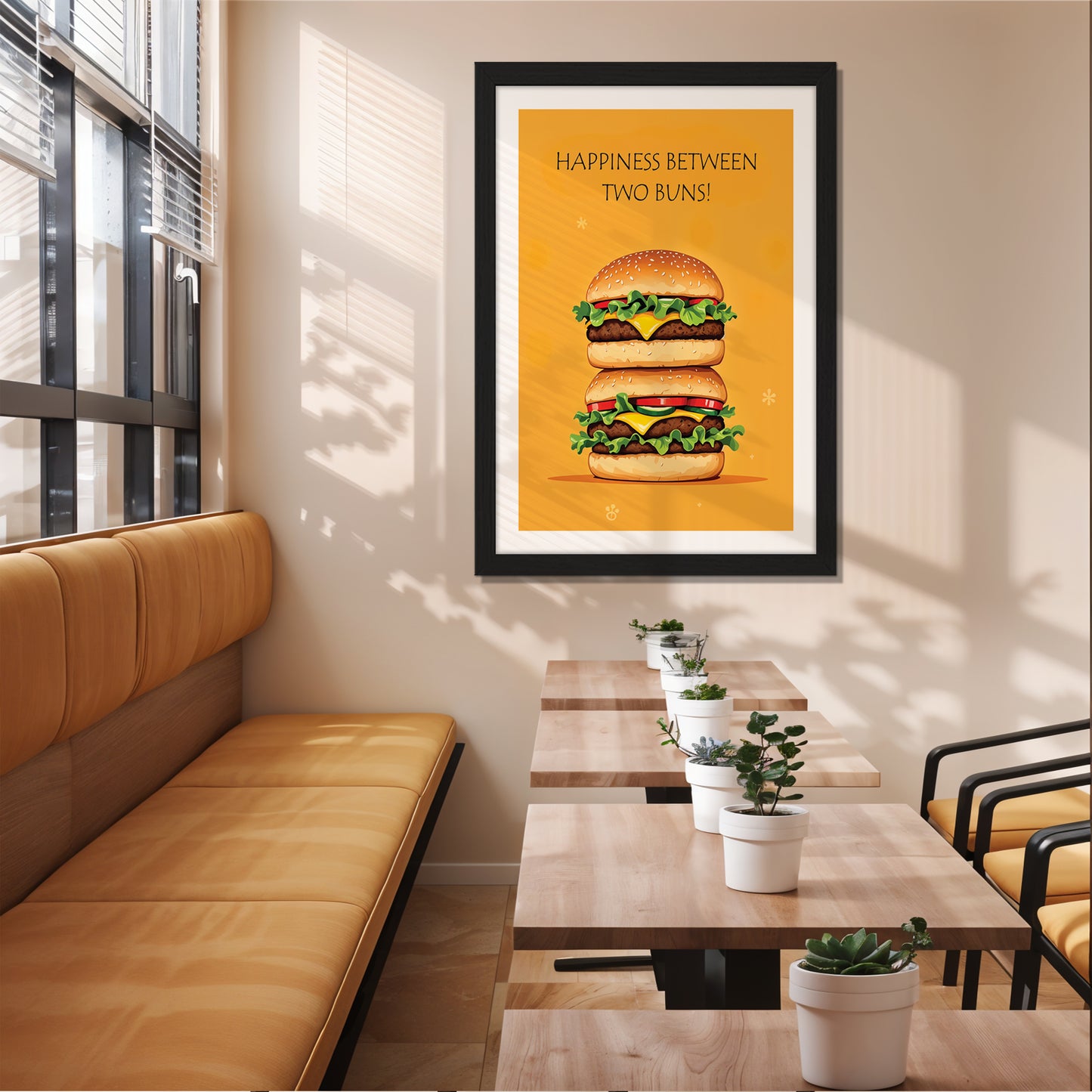 Burger Lover Kitchen Decor Wall Frame