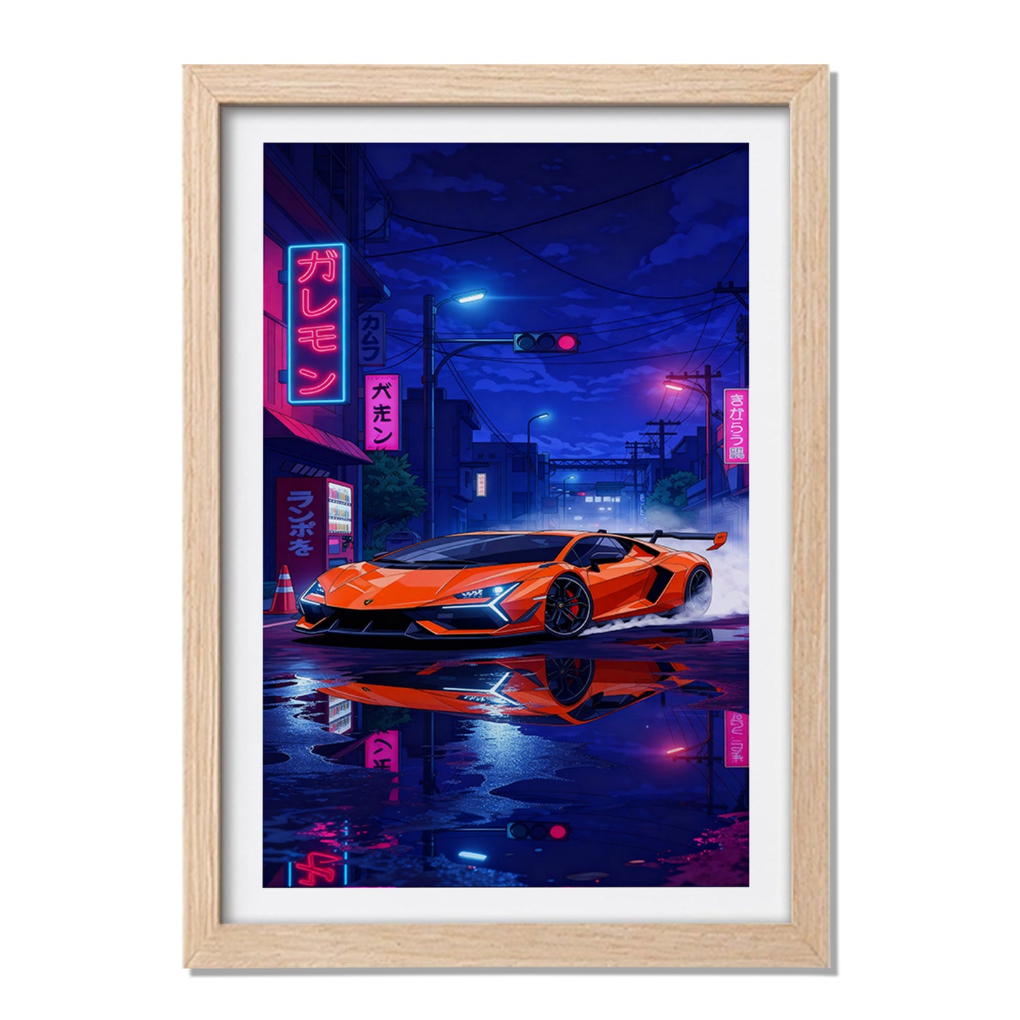 Cyberpunk Lambo Wall Frame