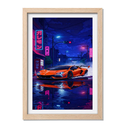 Cyberpunk Lambo Wall Frame