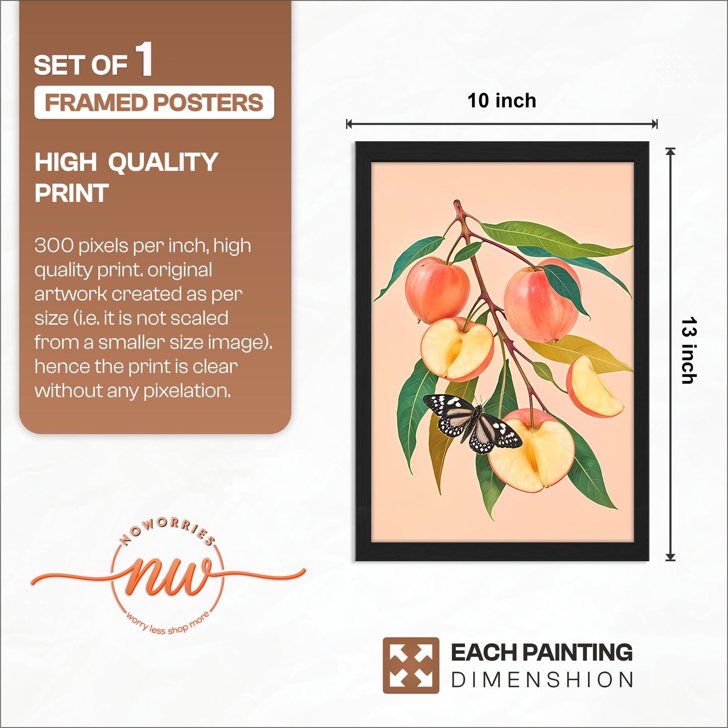 Peach Blossom Wall Frame