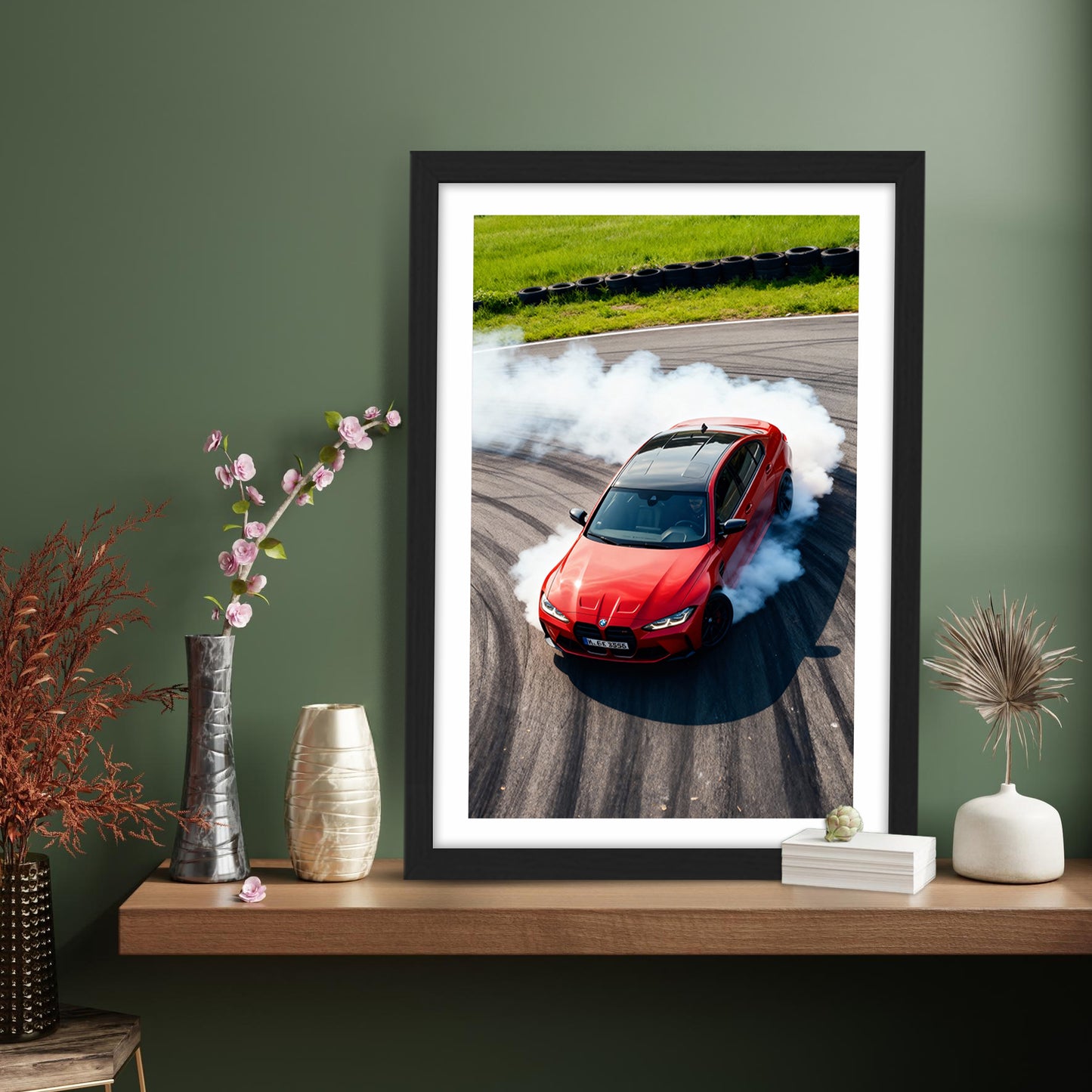 BMW M3 Drift Smoke Wall Frame