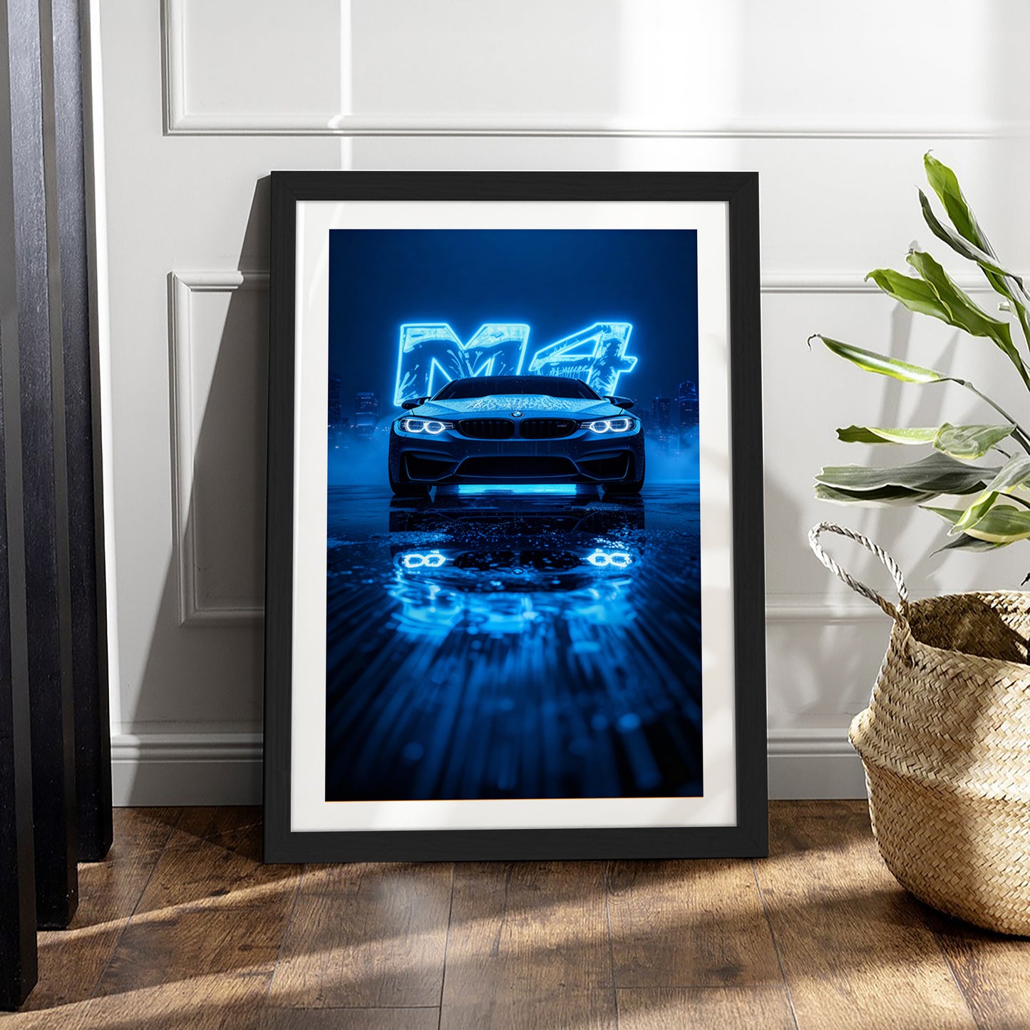 BMW M4 Neon Nights Wall Frame