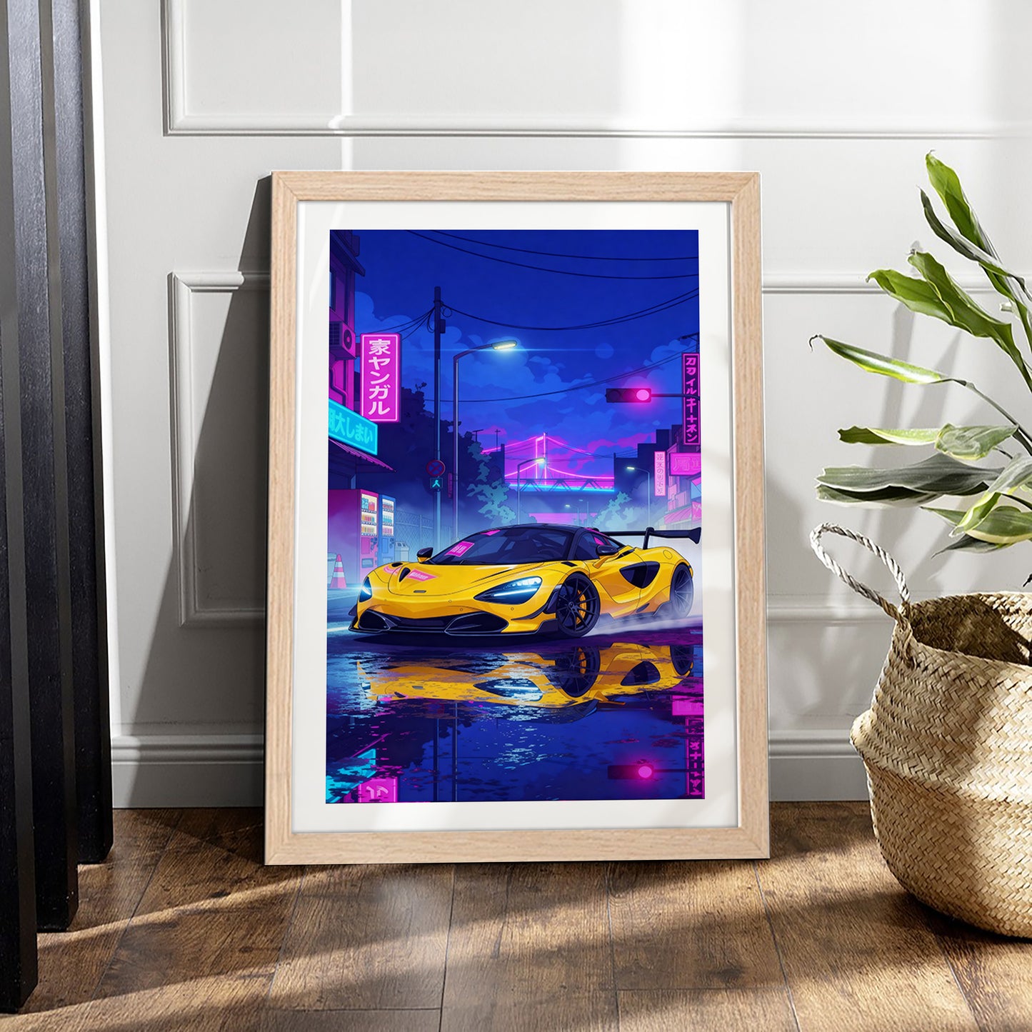 Retro Neon Speed Wall Frame