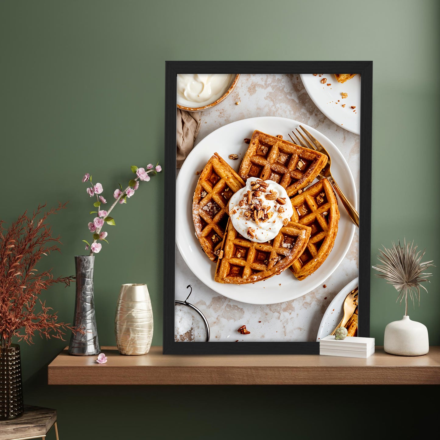 Waffles with Cream Wall Frame