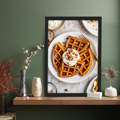 Waffles with Cream Wall Frame