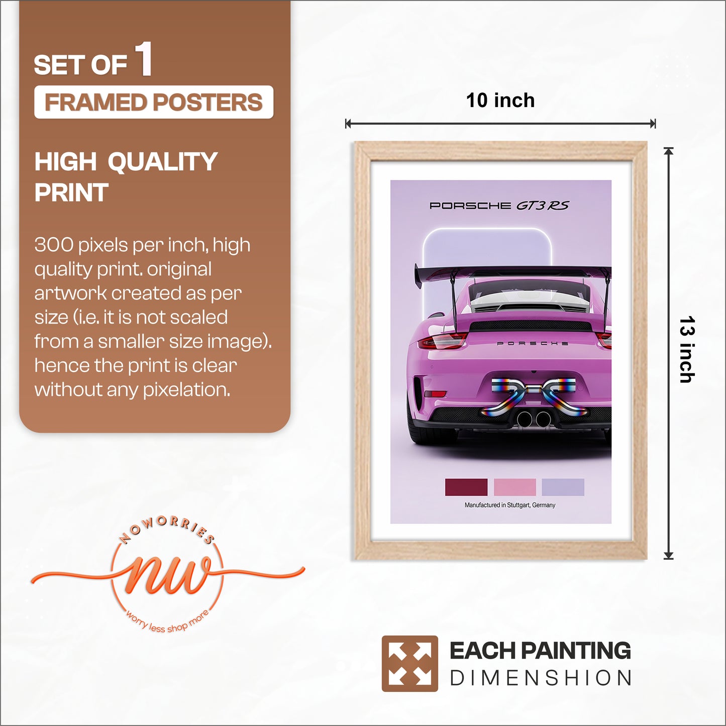 Porsche GT3 RS Signature Wall Frame