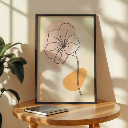Minimalist Floral Line Art Wall Frame