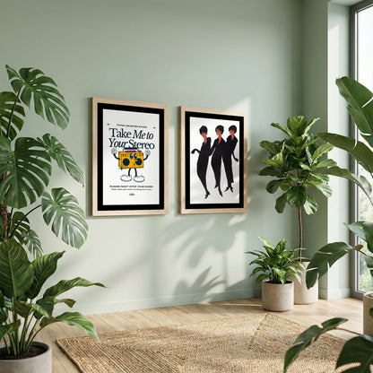 Retro Music & Soul Sisters Wall Art Set