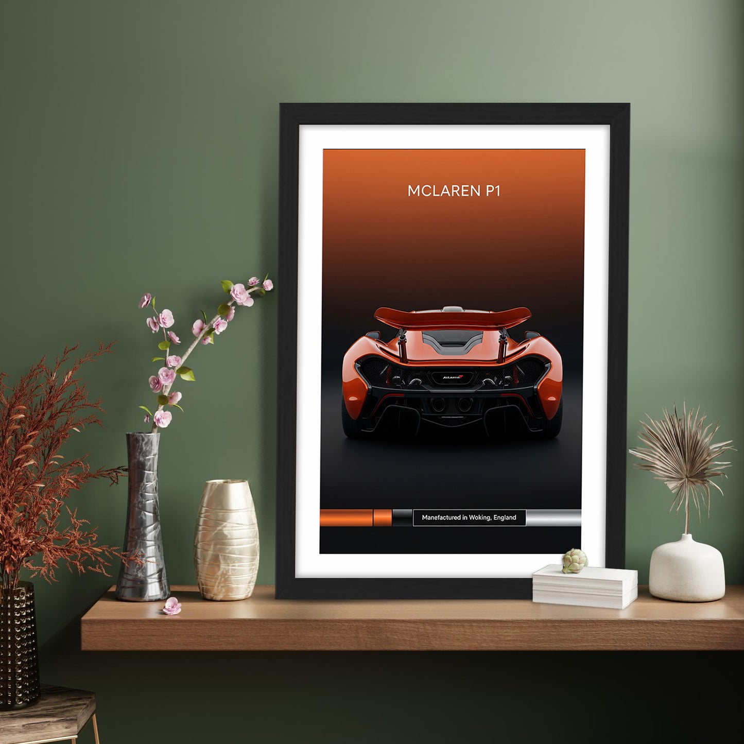 McLaren P1 Rearview Wall Frame