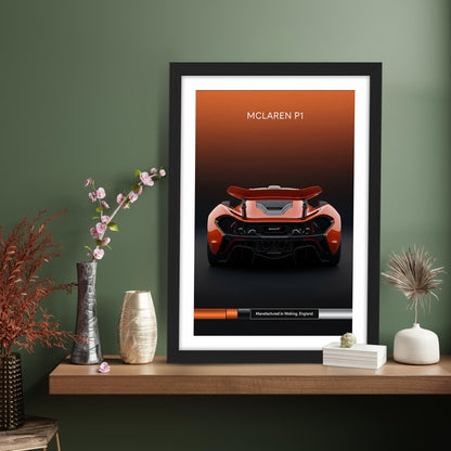 McLaren P1 Rearview Wall Frame