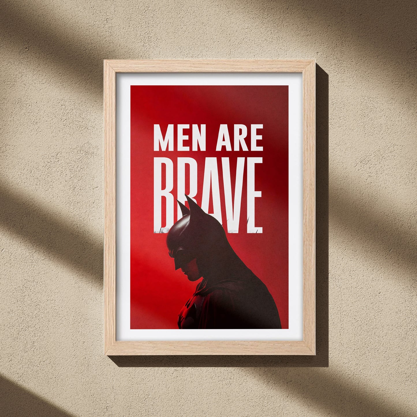 Dark Knight "Men Are Brave" Framed Wall Frame