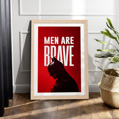 Dark Knight "Men Are Brave" Framed Wall Frame